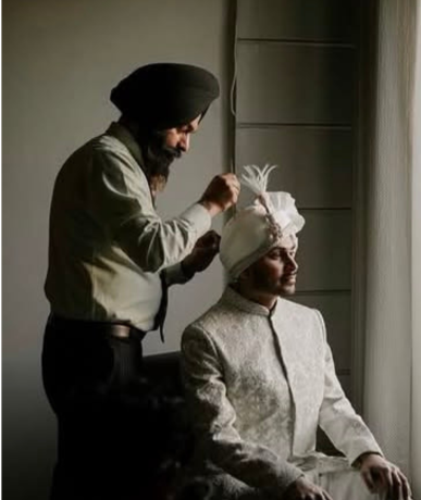groom safa bandhane wala