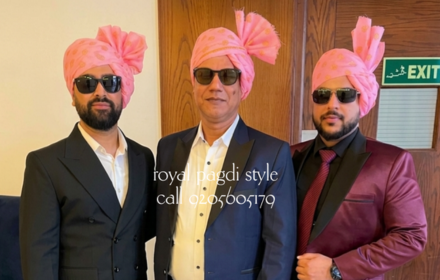 Professional groom safa tying service in Delhi NCR with elegant ivory wedding pagdi by Royal Pagdi Style