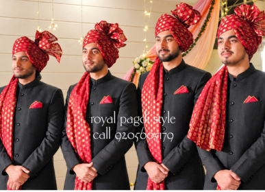 Professional groom safa tying service in Delhi NCR with elegant ivory wedding pagdi by Royal Pagdi Style
